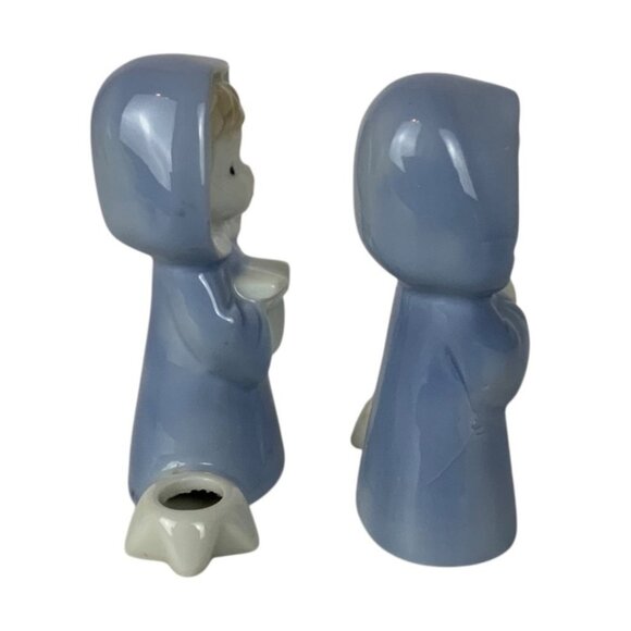 Vintage Biedermann Japan Praying Singing Figurines Mini Candle Holders Ceramic - Picture 4 of 6